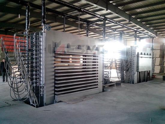 Plywood working hot press machine